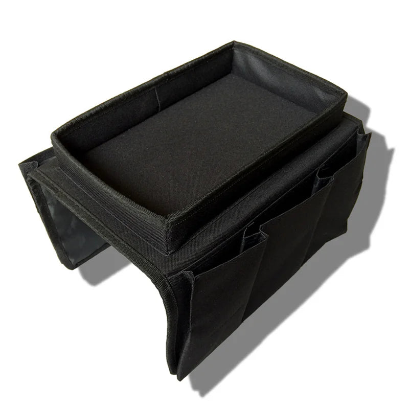 Sofa Armrest Organizer - Stylish Storage Bag for TV Remotes, Cellphones, Coffee Cups, and Tissues