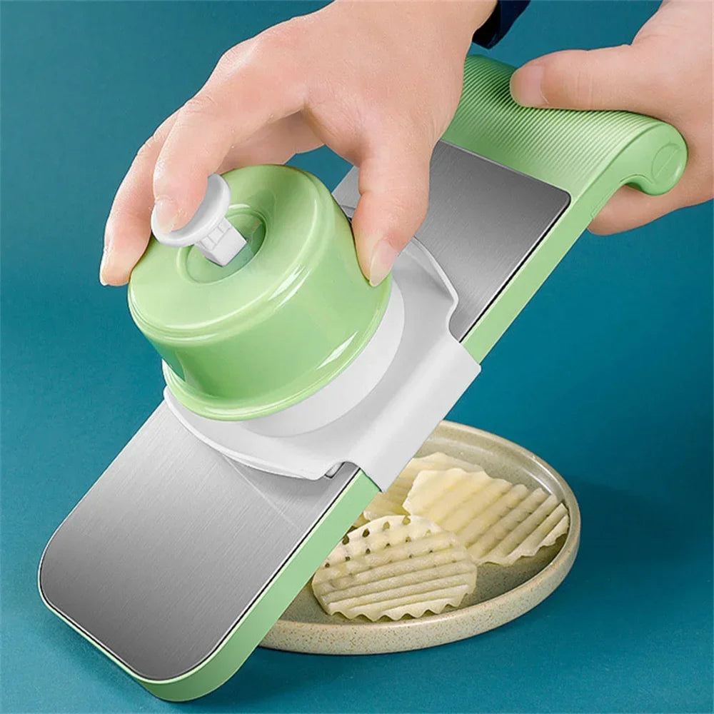 Ultimate Stainless Steel Vegetable Slicer - Multifunctional Kitchen Cutter for Effortless Dicing and Slicing!