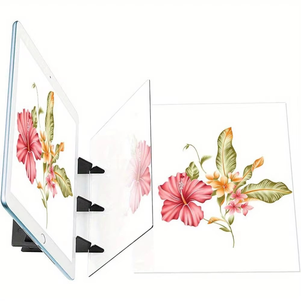 An Optical Drawing Board Kit - for Artists and Beginners with Tracing Reflection Tools, Featuring Image Reflectors and Stands