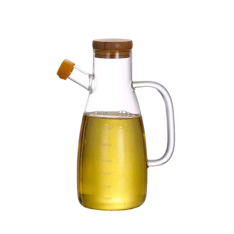 34OZ Leak-Proof Glass Oil Bottle with Graduation - Perfect for Olive Oil, Condiments, and Outdoor Cooking!