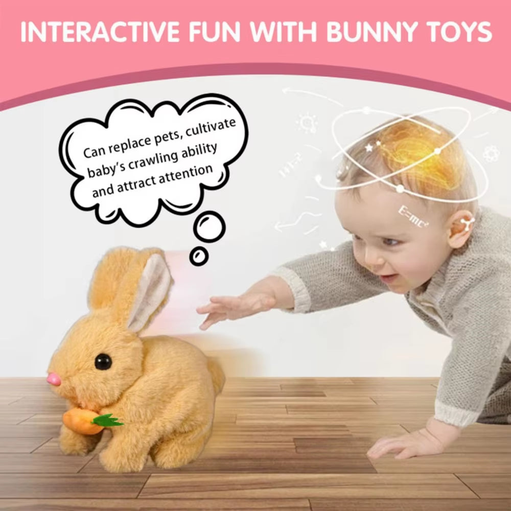 Exciting Interactive Hopping Bunny Toy - Musical Plush Rabbit that Jumps and Shakes Ears - Ideal Easter Gift for Kids!