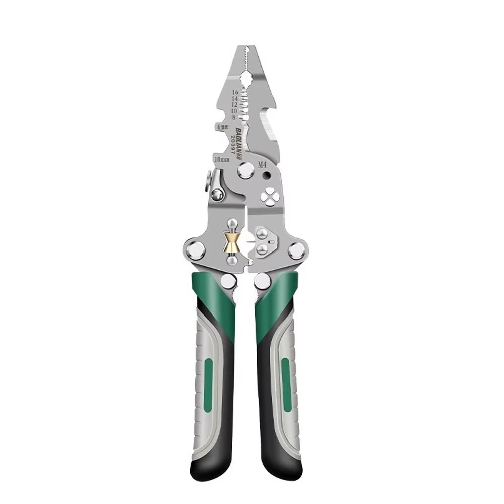 Ultimate 18-in-1 Foldable Wire Stripper Tool - Multi-Function Electrician's Essential for Cutting, Crimping, and Wound Wire Splitting!