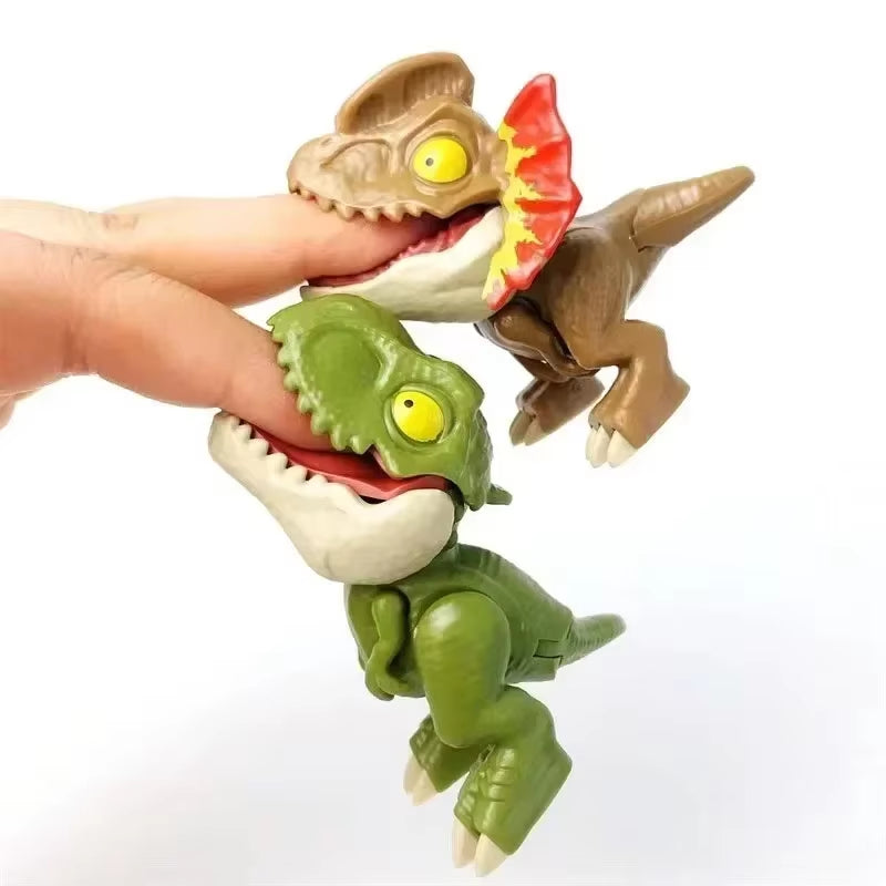 Interactive Finger Dinosaur Action Figures - Fun Dino Eggs & Tricky Tyrannosaurus Models (5/10 Pcs)