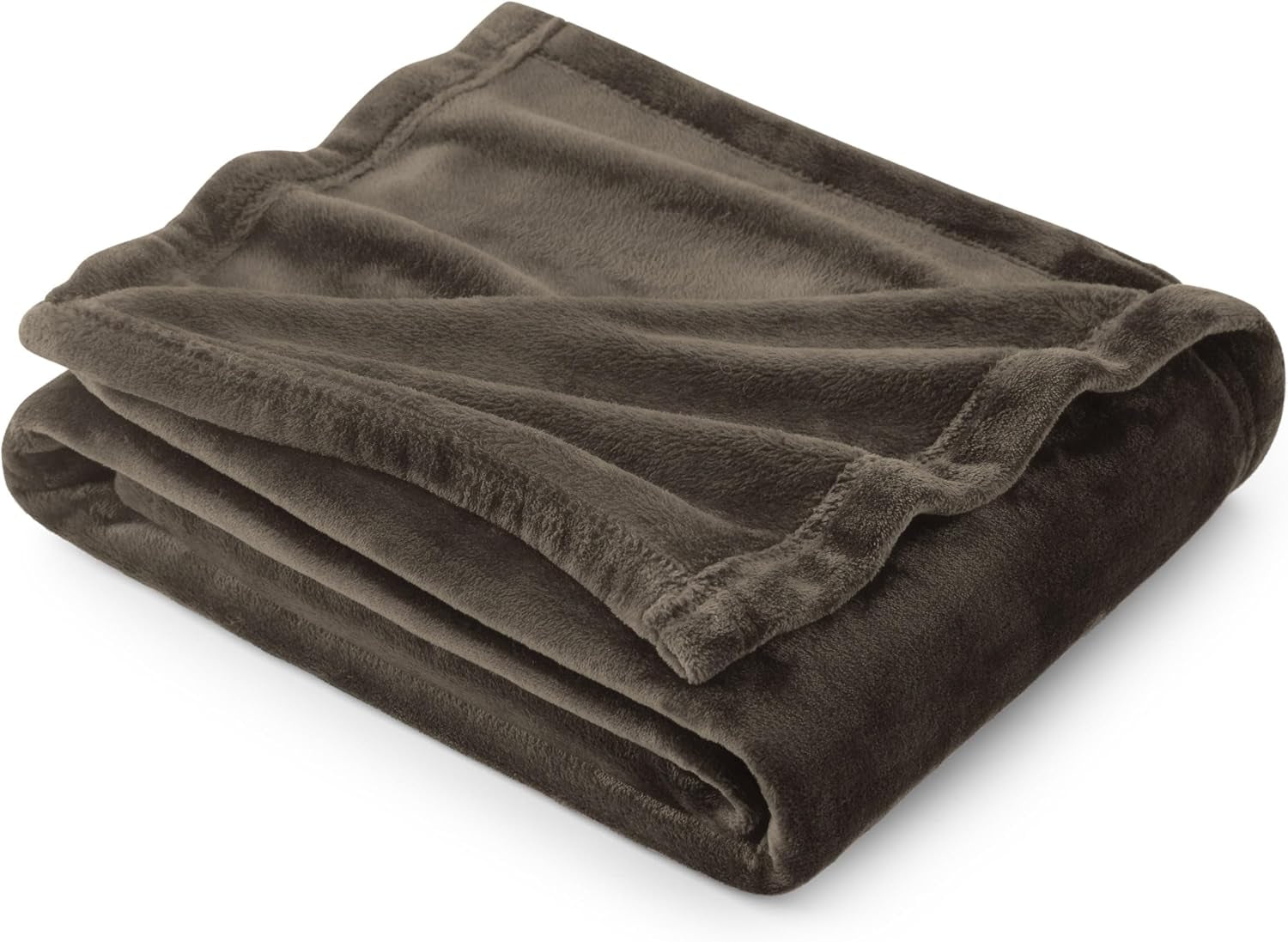 Gentlesoft Brown Fleece Throw Blanket - Ultra-Soft 300GSM Cozy Plush for Couch, Sofa, Bed - Lightweight 50x60 Inches Perfect for Toddlers