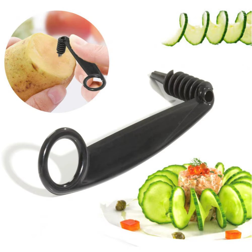 Piranha V-Shaped Serrated Vegetable and Fruit Slicer with Non-Slip Handle - Perfect for Salads and Decorative Cutting!