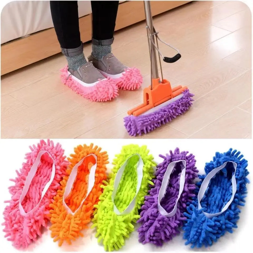 Grazing Slippers: Effortless Dust Cleaning Mop Slippers for Home & Bathroom