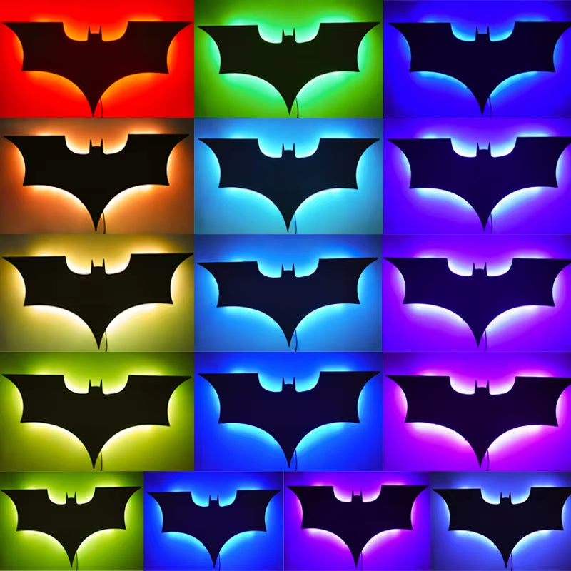 Enchanting 3D RGB Bat Wall Lamp - Remote-Controlled LED Decor for Bedroom, Living Room, and More!