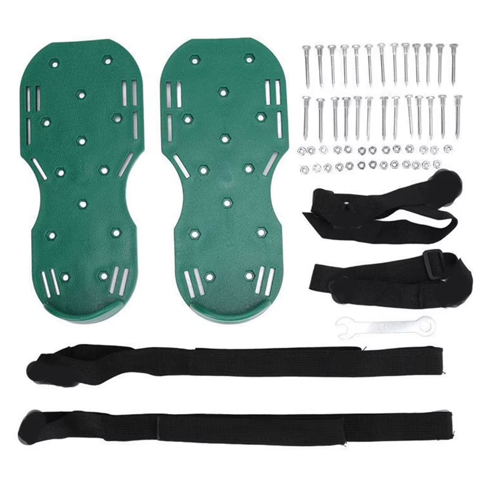 Transform Your Lawn with Adjustable Lawn Aerator Shoes - Anti-Slip Spiked Sandals for Effortless Soil Aeration!