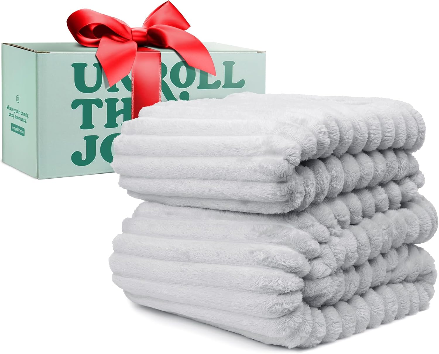 Luxurious Green Plush Throw Blanket – Cozy Soft Throw for Couch, Living Room & Bedroom