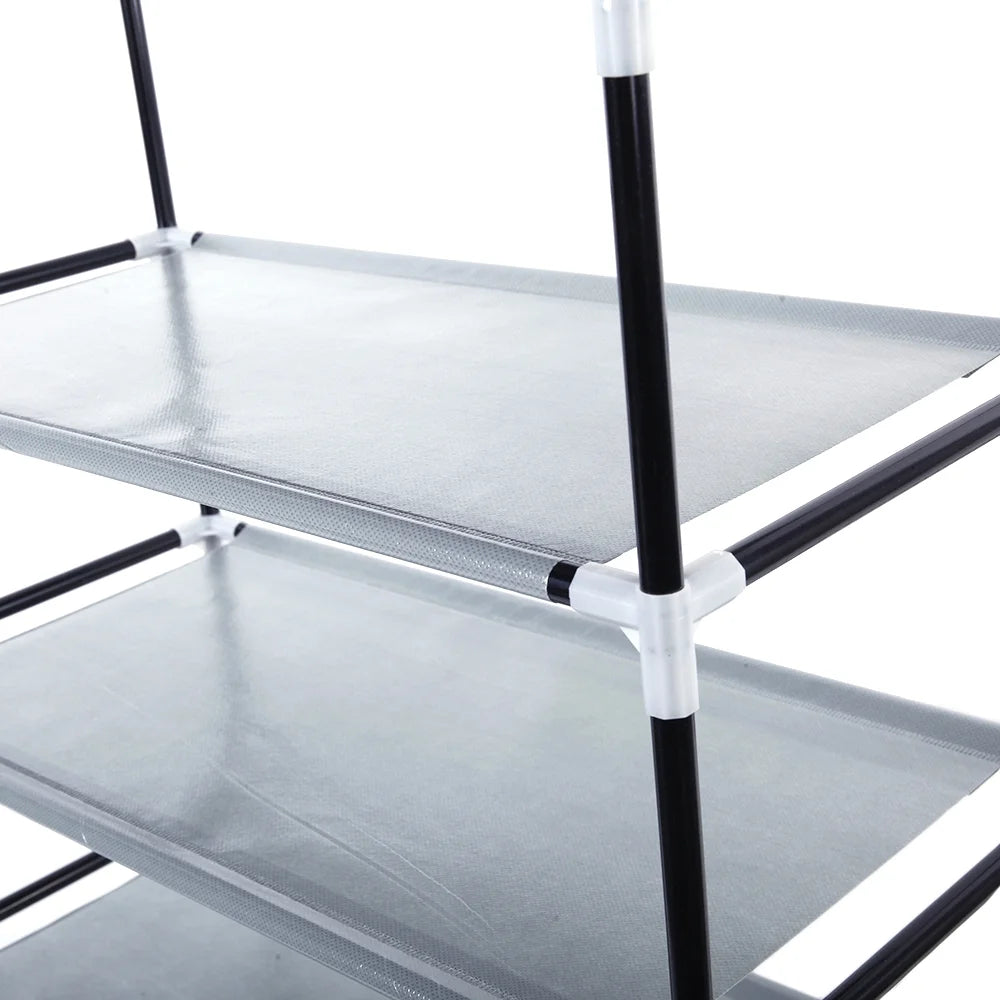 10 Tiers Shoe Rack with Dustproof Cover Closet Shoe Storage Cabinet Organizer
