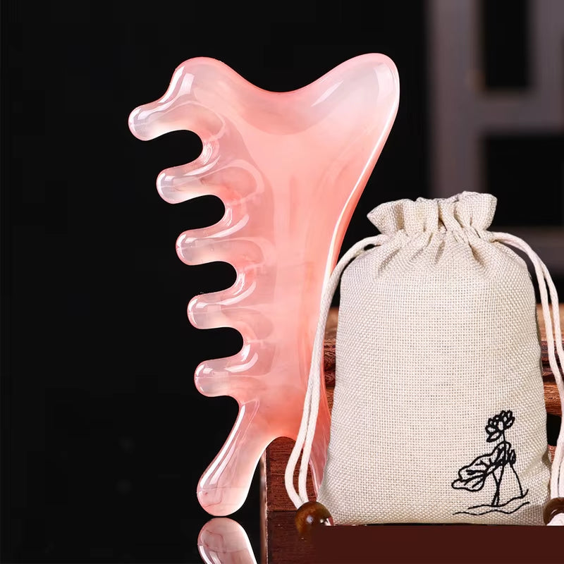 4-in-1 Head Massage Comb - Meridian Scalp & Face Unblocking Guasha Tool