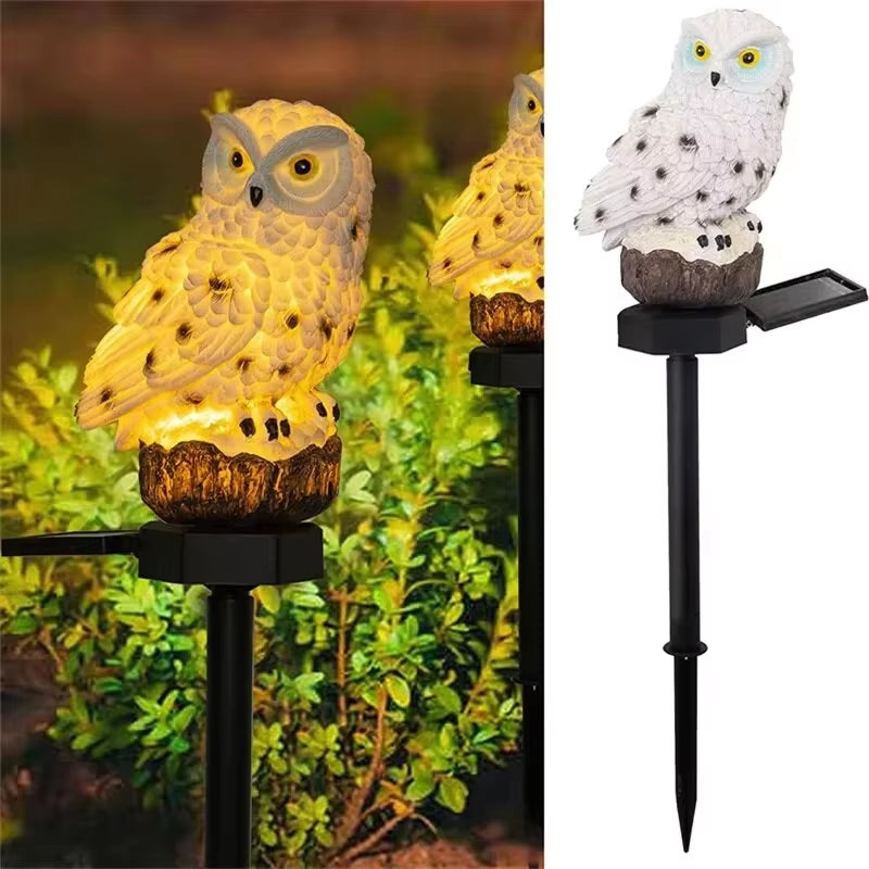 Illuminate Your Garden with Solar Owl LED Lawn Lamp – Waterproof Outdoor Christmas Light Decor