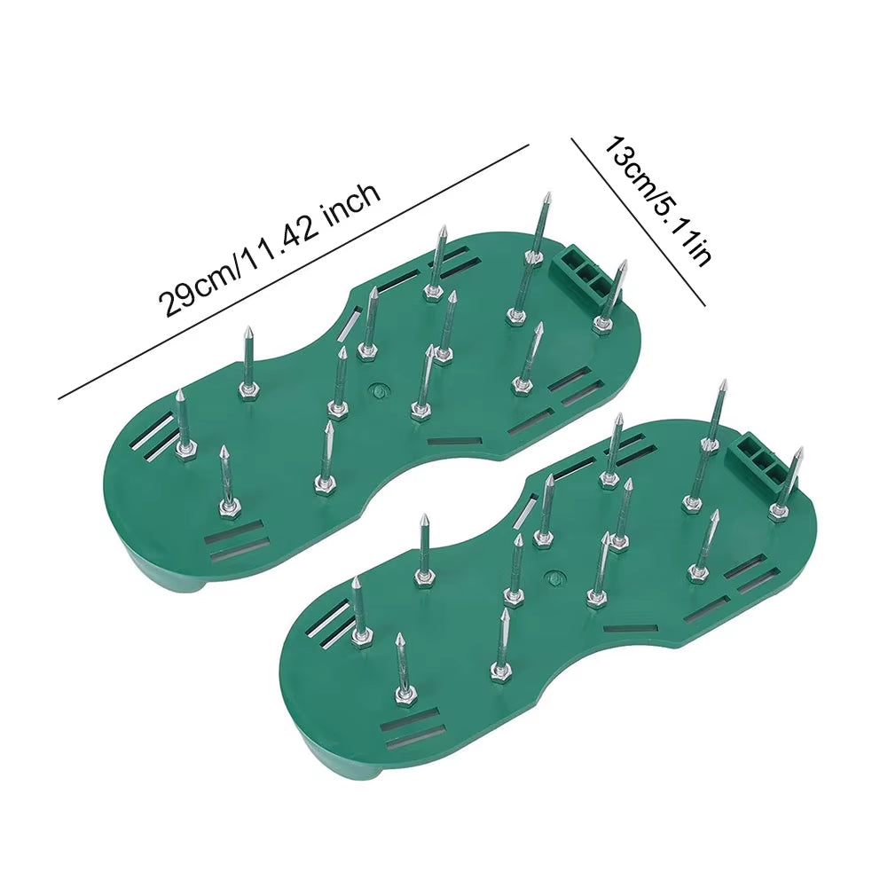 Transform Your Lawn with Adjustable Lawn Aerator Shoes - Anti-Slip Spiked Sandals for Effortless Soil Aeration!