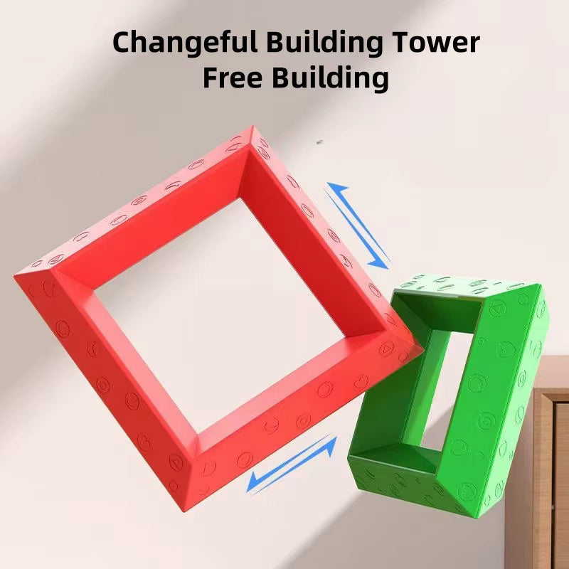 16PCS Pyramid Building Blocks - Engaging Puzzle Toy for Intellectual Development and Brain Teasing Fun!