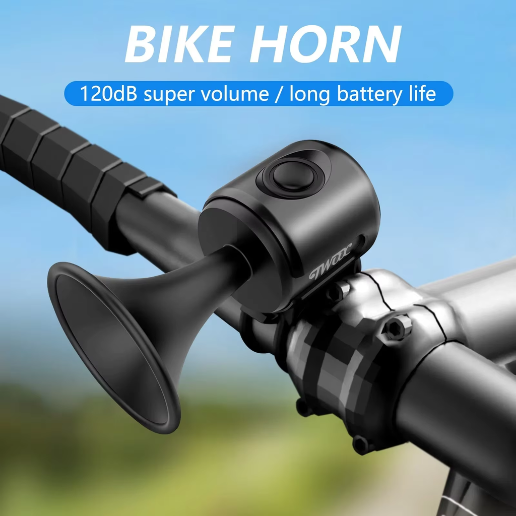 Powerful 120dB Waterproof Bicycle Electronic Horn – Loud Safety Alarm for Road & Mountain Bikes