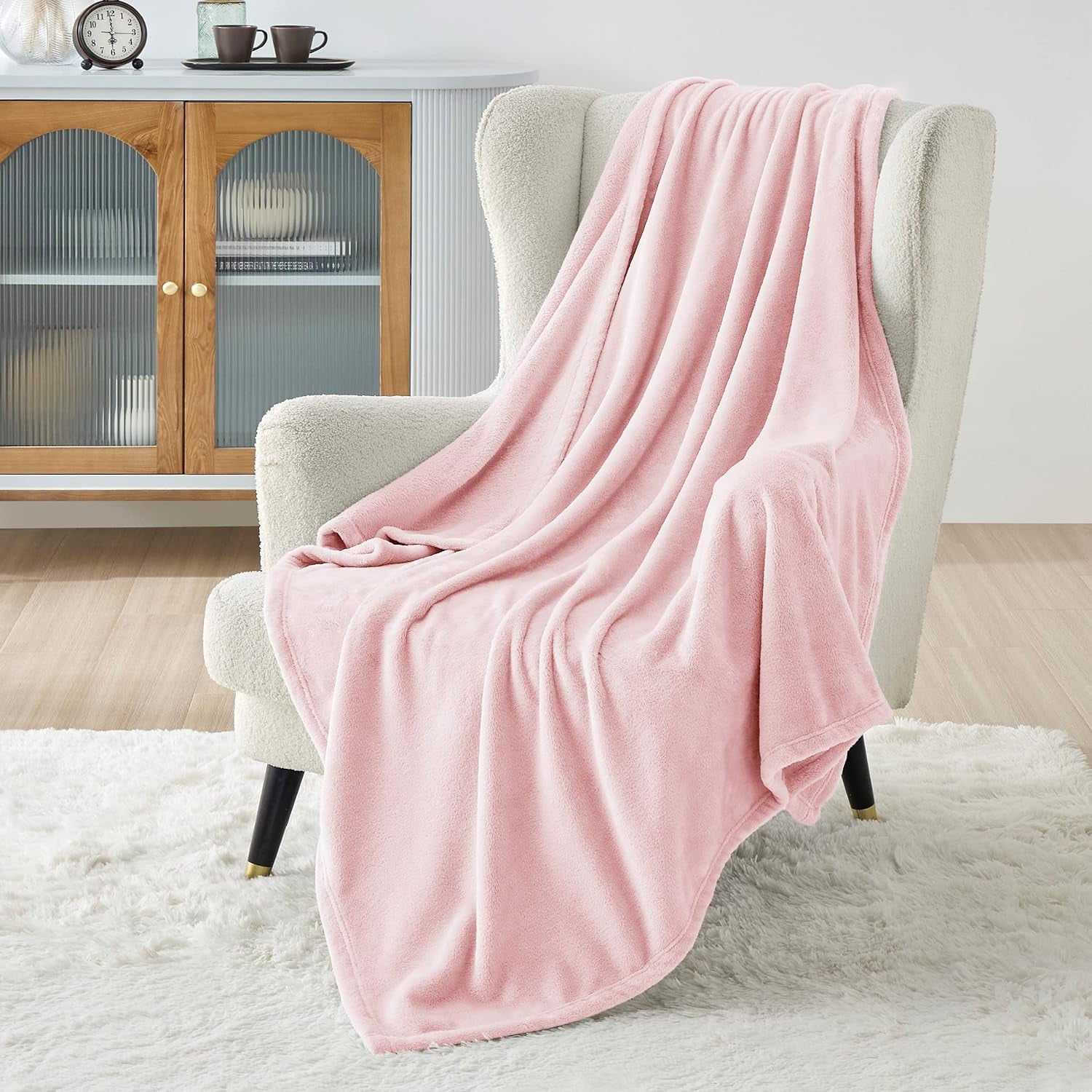 Gentlesoft Brown Fleece Throw Blanket - Ultra-Soft 300GSM Cozy Plush for Couch, Sofa, Bed - Lightweight 50x60 Inches Perfect for Toddlers