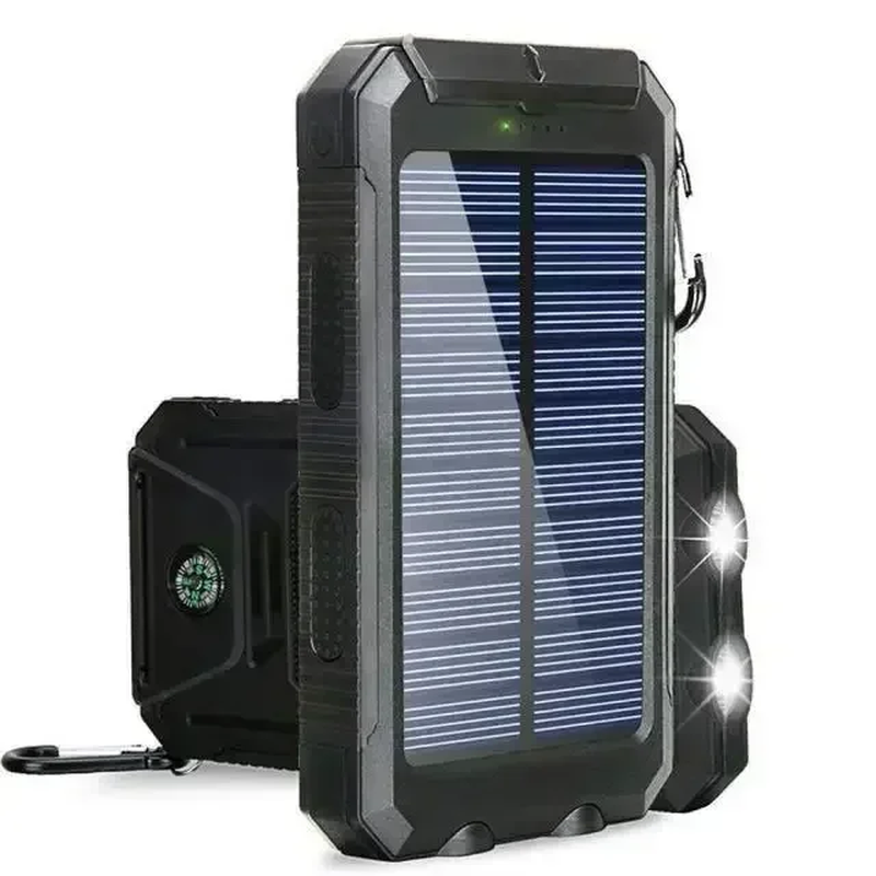 200,000mAh Waterproof Solar Power Bank – Fast Charging External Battery with SOS & Dual USB for iPhone, Samsung & Android