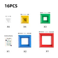 16PCS Pyramid Building Blocks - Engaging Puzzle Toy for Intellectual Development and Brain Teasing Fun!