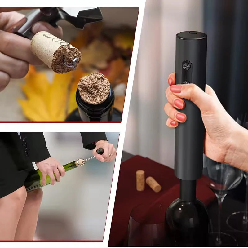 Effortless Electric Wine Bottle Opener - Automatic Corkscrew for Perfectly Uncorked Wine Every Time!