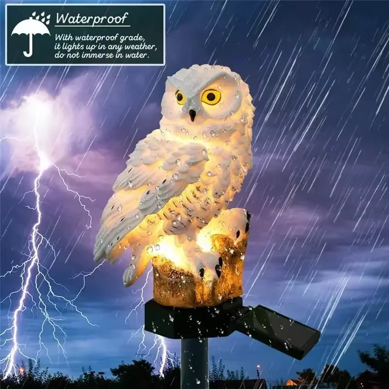 Illuminate Your Garden with Solar Owl LED Lawn Lamp – Waterproof Outdoor Christmas Light Decor