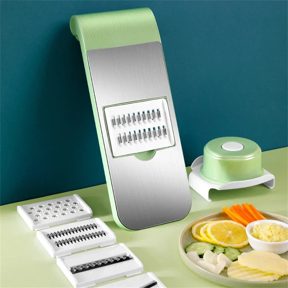 Ultimate Stainless Steel Vegetable Slicer - Multifunctional Kitchen Cutter for Effortless Dicing and Slicing!