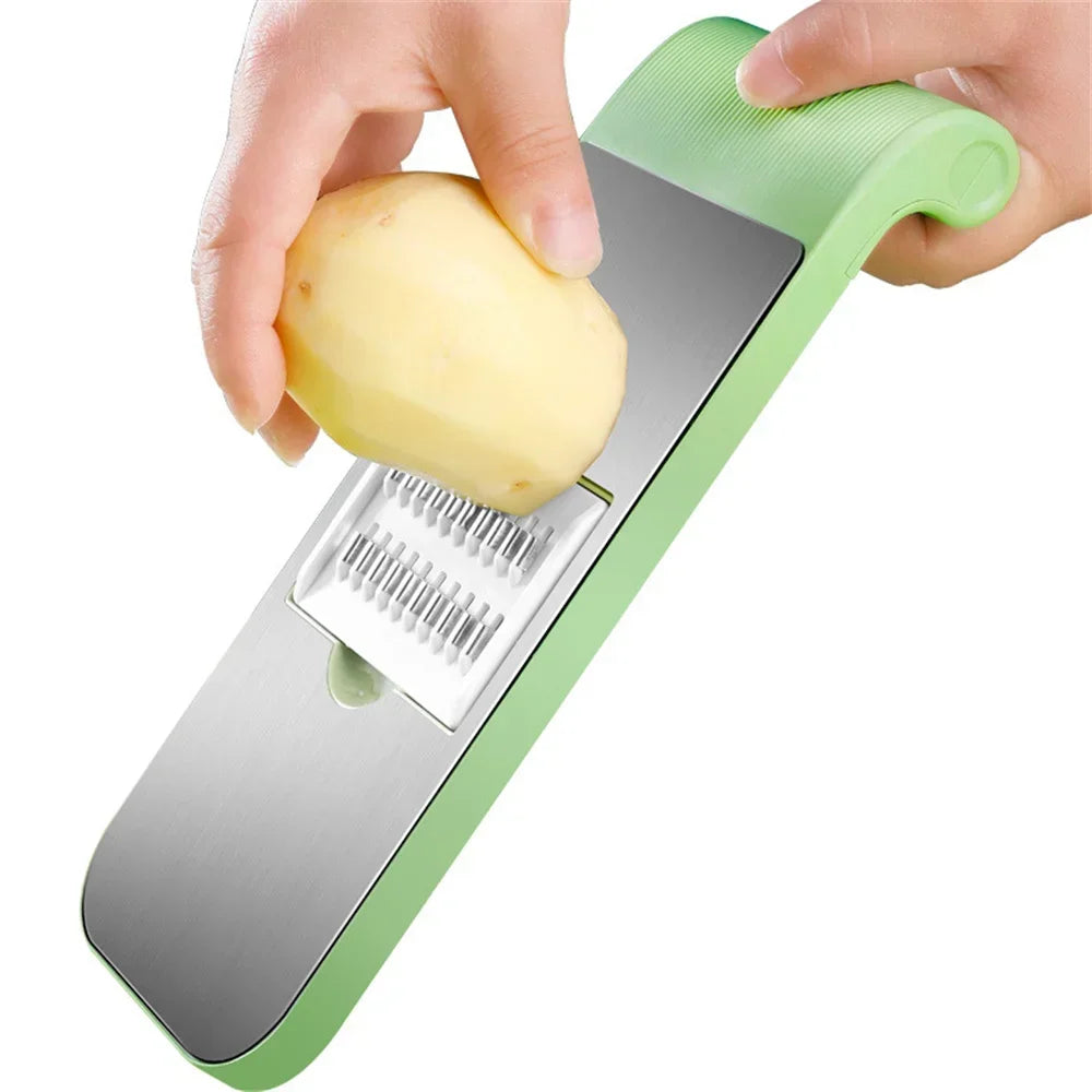 Ultimate Stainless Steel Vegetable Slicer - Multifunctional Kitchen Cutter for Effortless Dicing and Slicing!