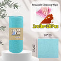 Eco-Friendly Reusable Microfiber Cleaning Wipes - 20 Sheet Roll for Kitchen and Household Use