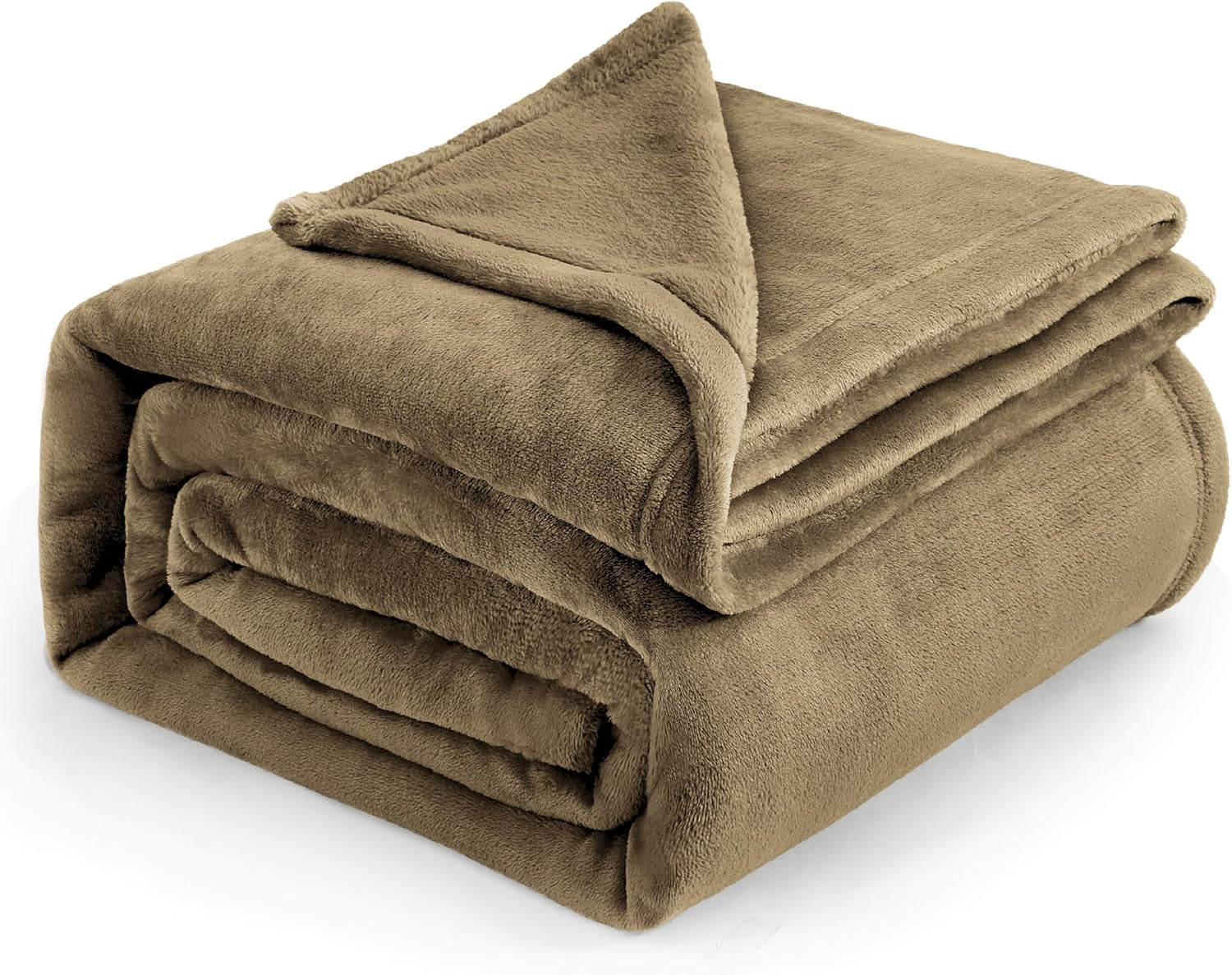 Gentlesoft Brown Fleece Throw Blanket - Ultra-Soft 300GSM Cozy Plush for Couch, Sofa, Bed - Lightweight 50x60 Inches Perfect for Toddlers